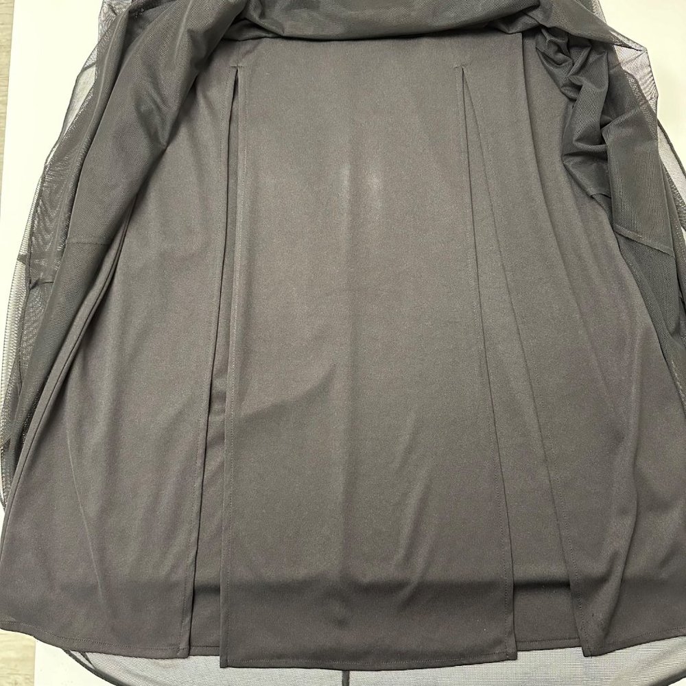 A-Line Maxi High Rise Flowy Black Sheer Womens 10 Skirt Whimsigoth Punk Formal - Picture 9 of 16